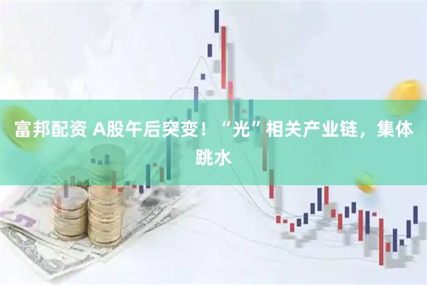 富邦配资 A股午后突变！“光”相关产业链，集体跳水
