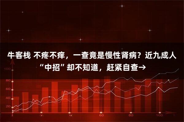 牛客栈 不疼不痒，一查竟是慢性肾病？近九成人“中招”却不知道，赶紧自查→