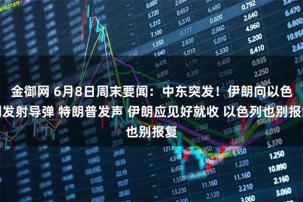金御网 6月8日周末要闻：中东突发！伊朗向以色列发射导弹 特朗普发声 伊朗应见好就收 以色列也别报复